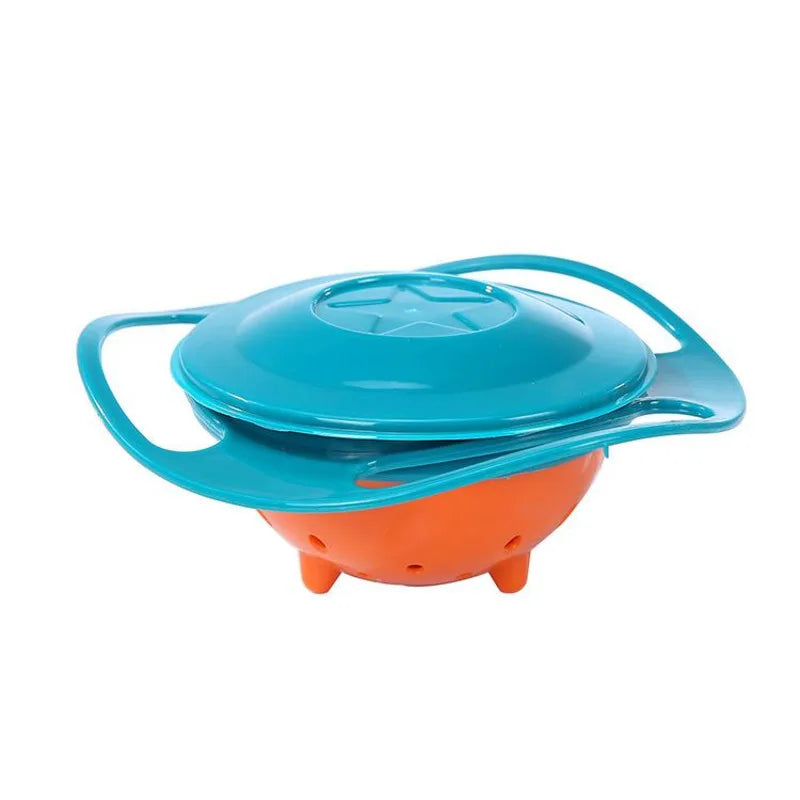 Kids Universal Gyro Bowl 360 Rotate Spill-Proof Practical Design Children Rotary Balance Solid Feeding Dishes Plate Tableware